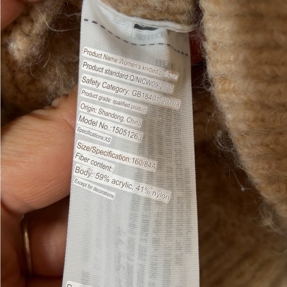 Abercrombie & Fitch Knit Pop Over 1/3 Zip Sweater Women’s XSmall Beige Cozy - Picture 11 of 11